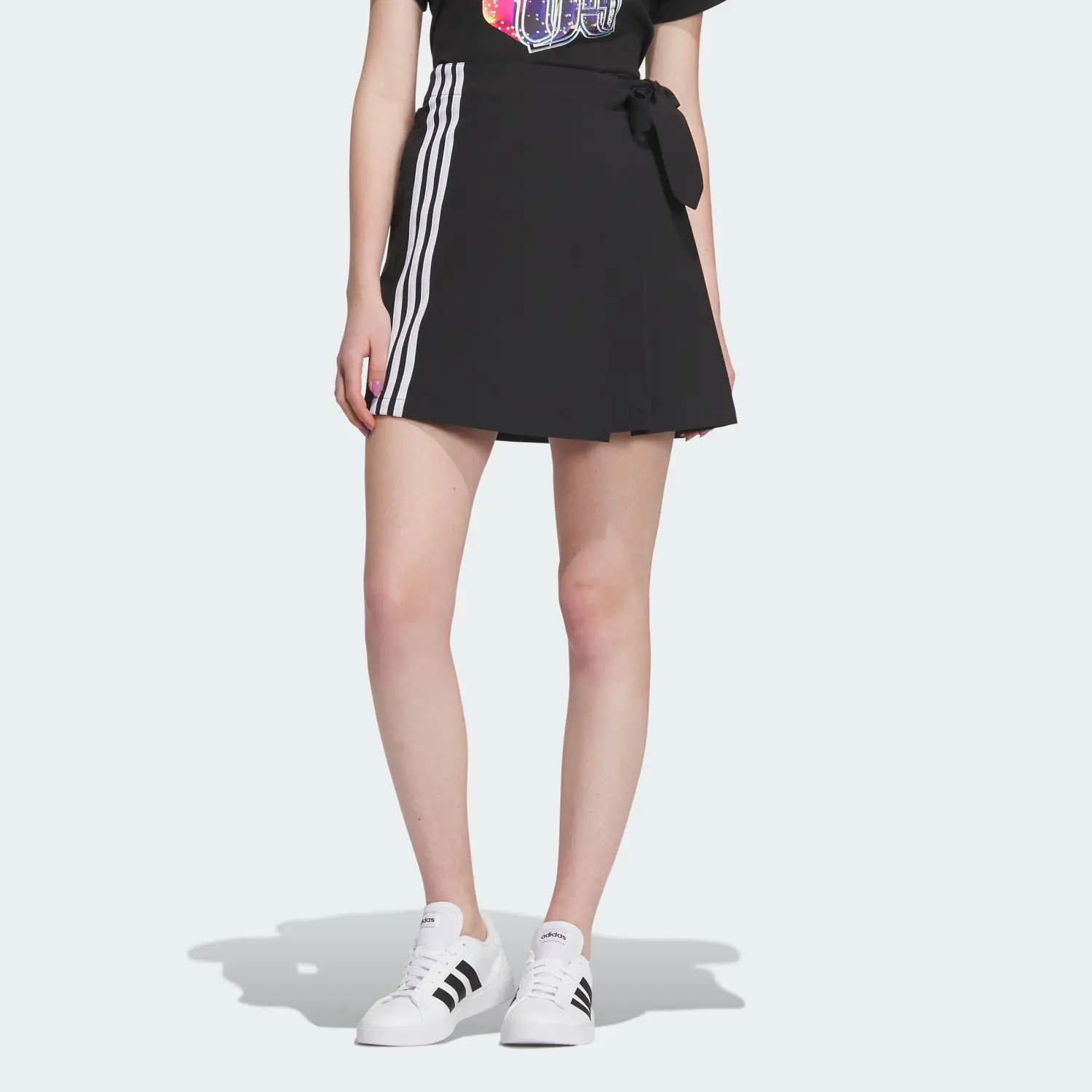 Женская черная повседневная короткая юбка Adidas Neo — фото 3
