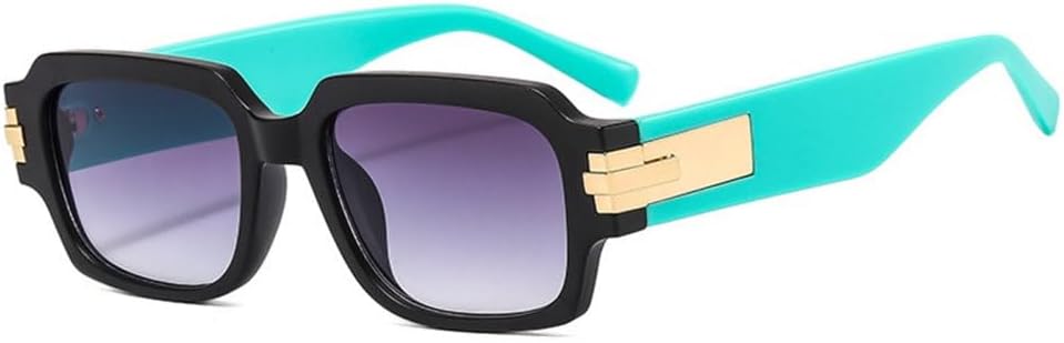 

Женские солнцезащитные очки квадратной формы 2027 года, женские прямоугольные солнцезащитные очки в винтажном стиле, мужские солнцезащитные очки UV400 MTZJH, Black Green