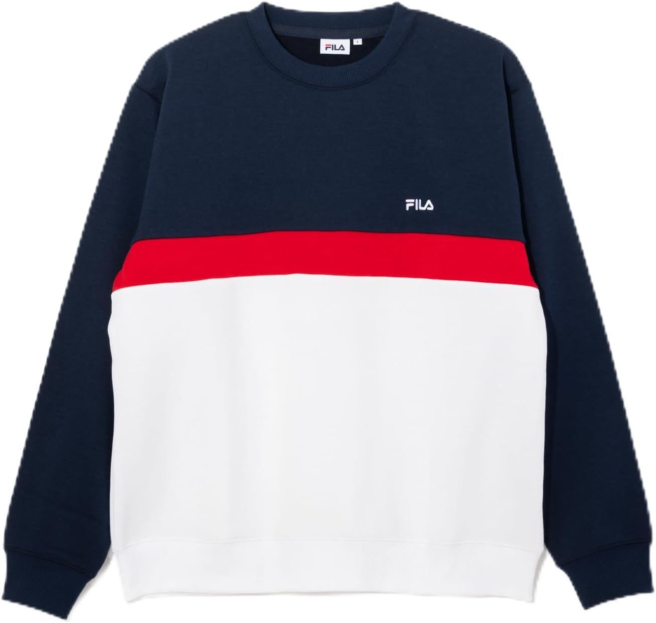 

Мужская толстовка FILA Switching с круглым вырезом, темно-синий