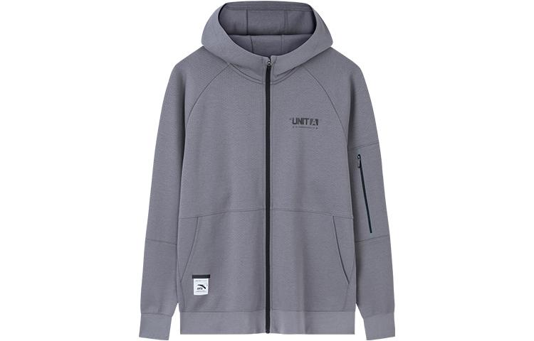 

ANTA Разнообразие тренировочной куртки Мужской дымчато-голубой серый, Cyan Smoke Gray