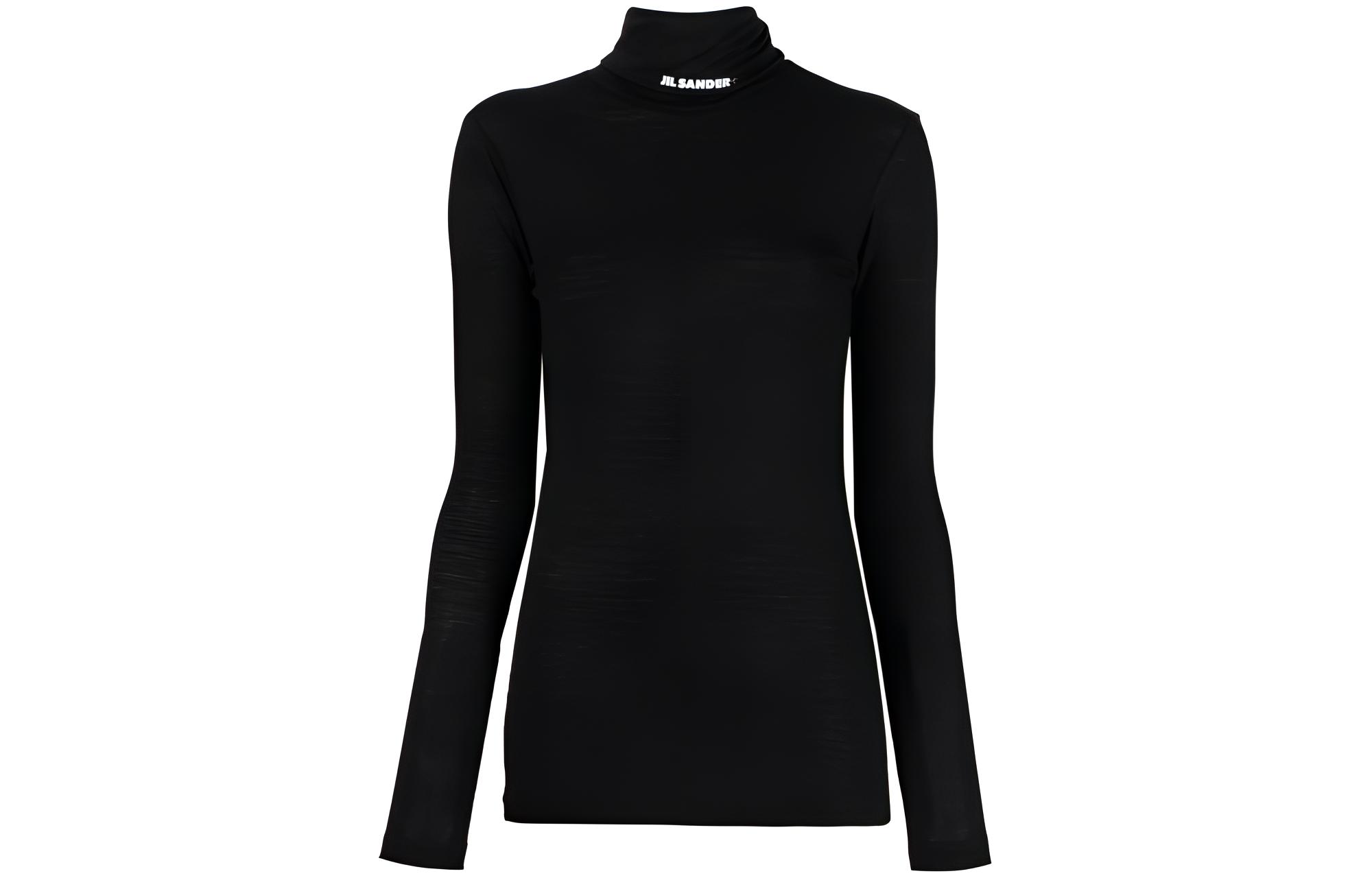 

Футболка с высоким воротом JIL SANDER, черный