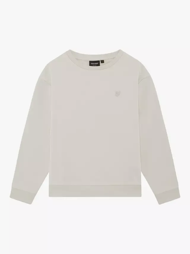 Детская хлопковая толстовка с круглым вырезом Lyle & Scott, Beige