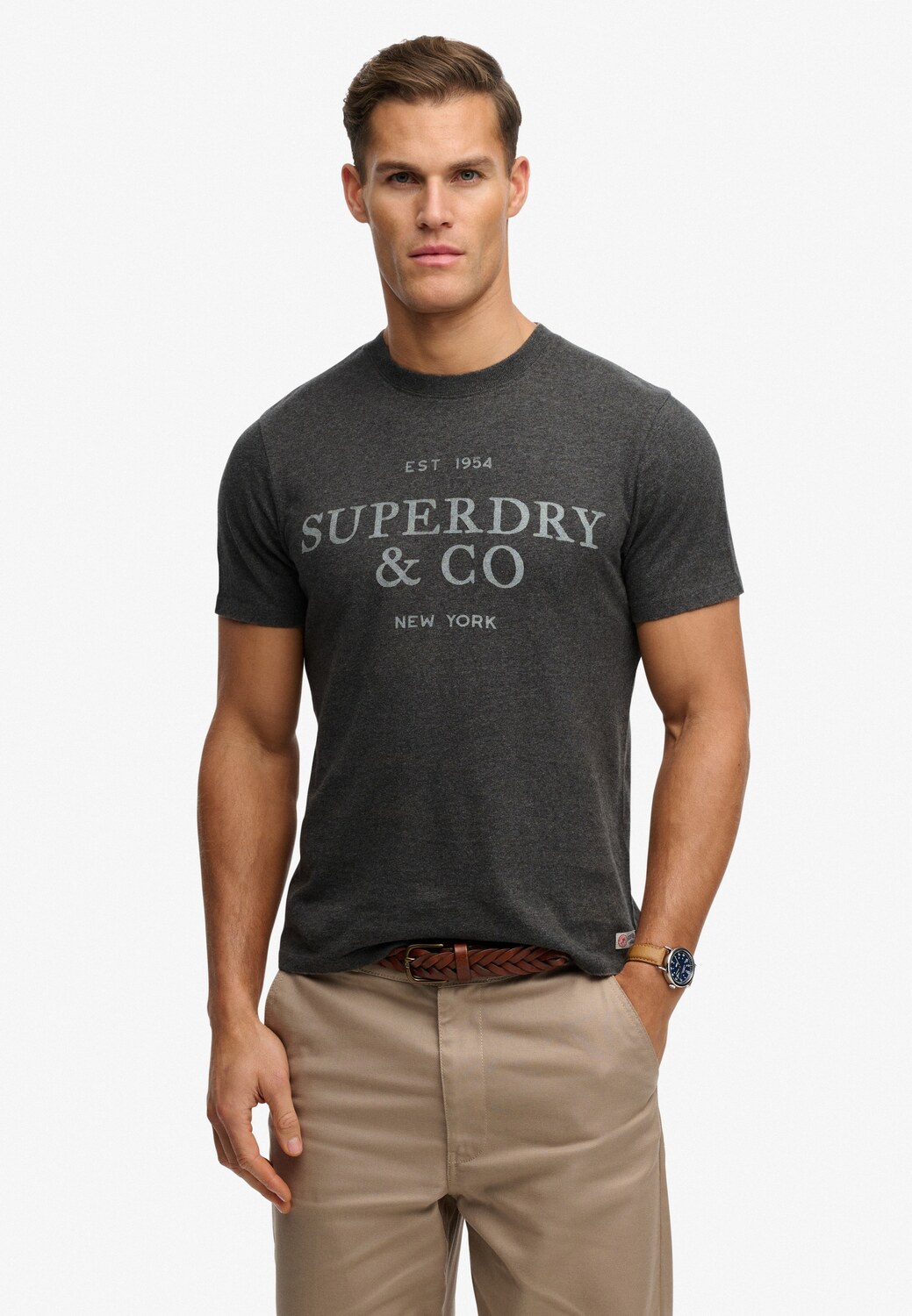 

Superdry & Co Футболка '1954 Company' в сером цвете, антрацит