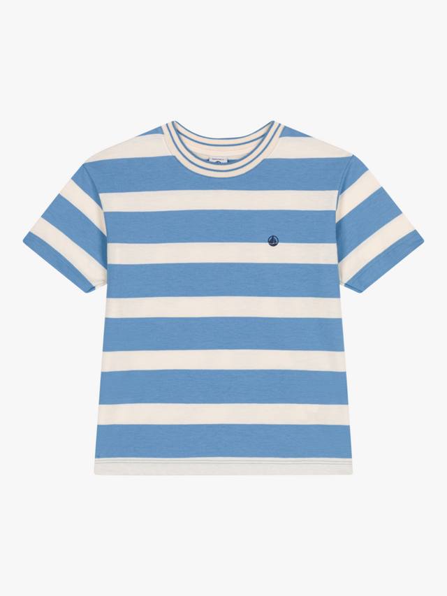 Детская хлопковая футболка в полоску, Alaska/Avalanche Petit Bateau, Alaska/Avalanche — фото 4