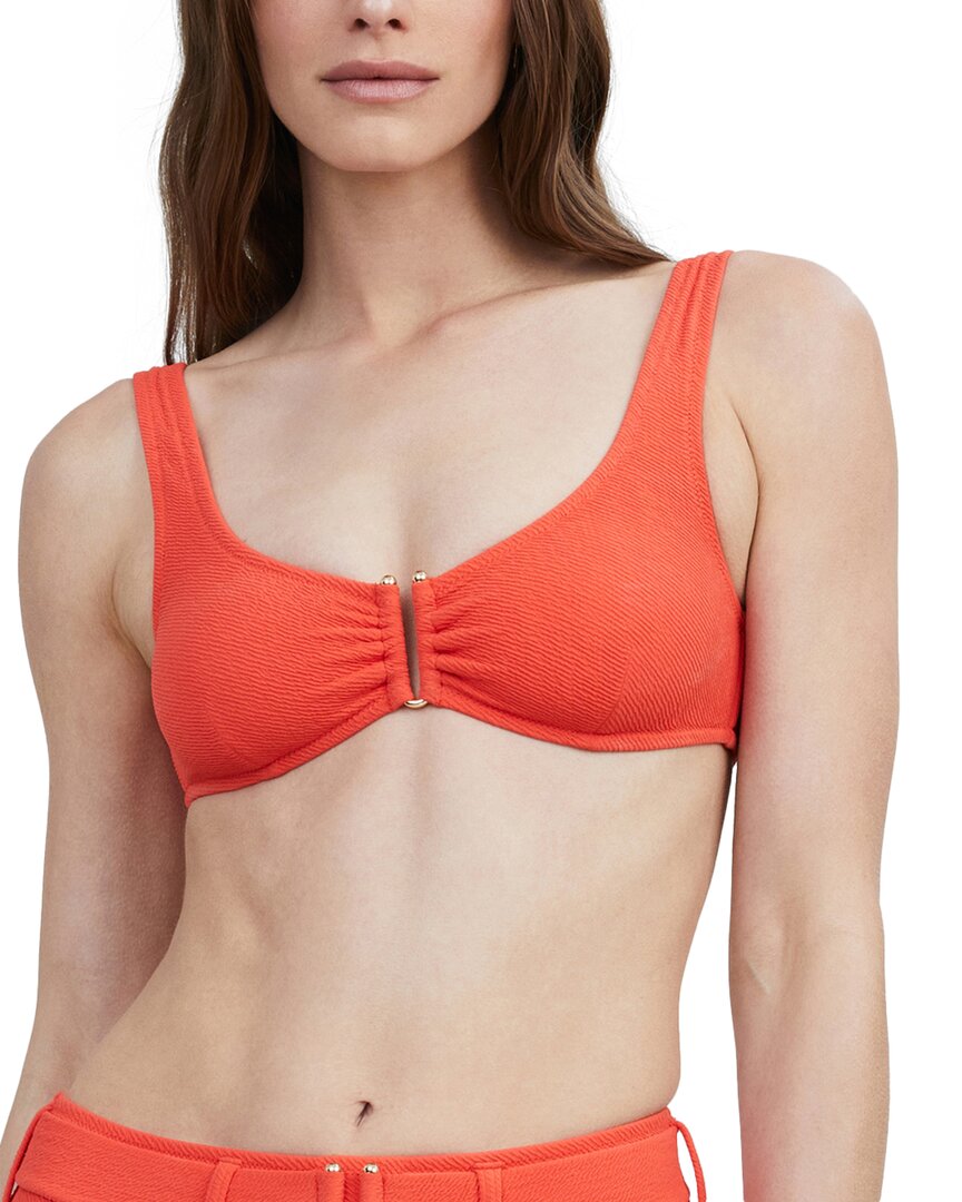 

Однотонный и полосатый топ бикини Annie Solid & Striped, фиолетовый