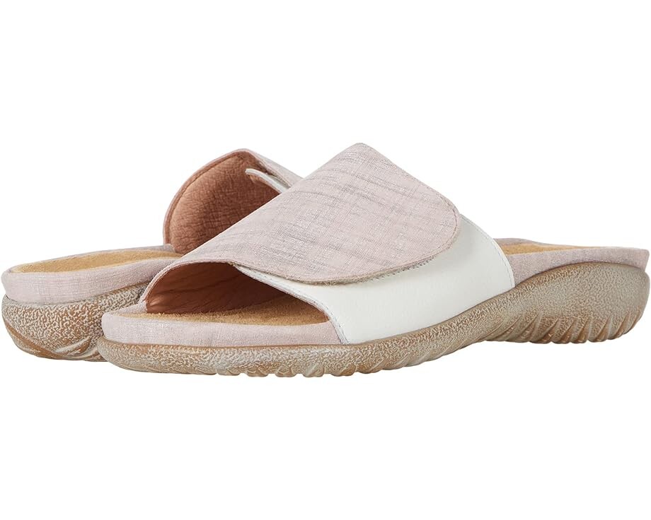 

Сандалии Naot Ipo, цвет Pink Linen Leather/Soft White Leather
