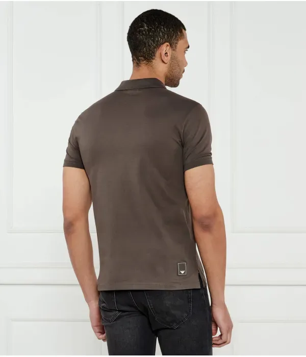 Полюс regular fit Emporio Armani, коричневый — фото 3