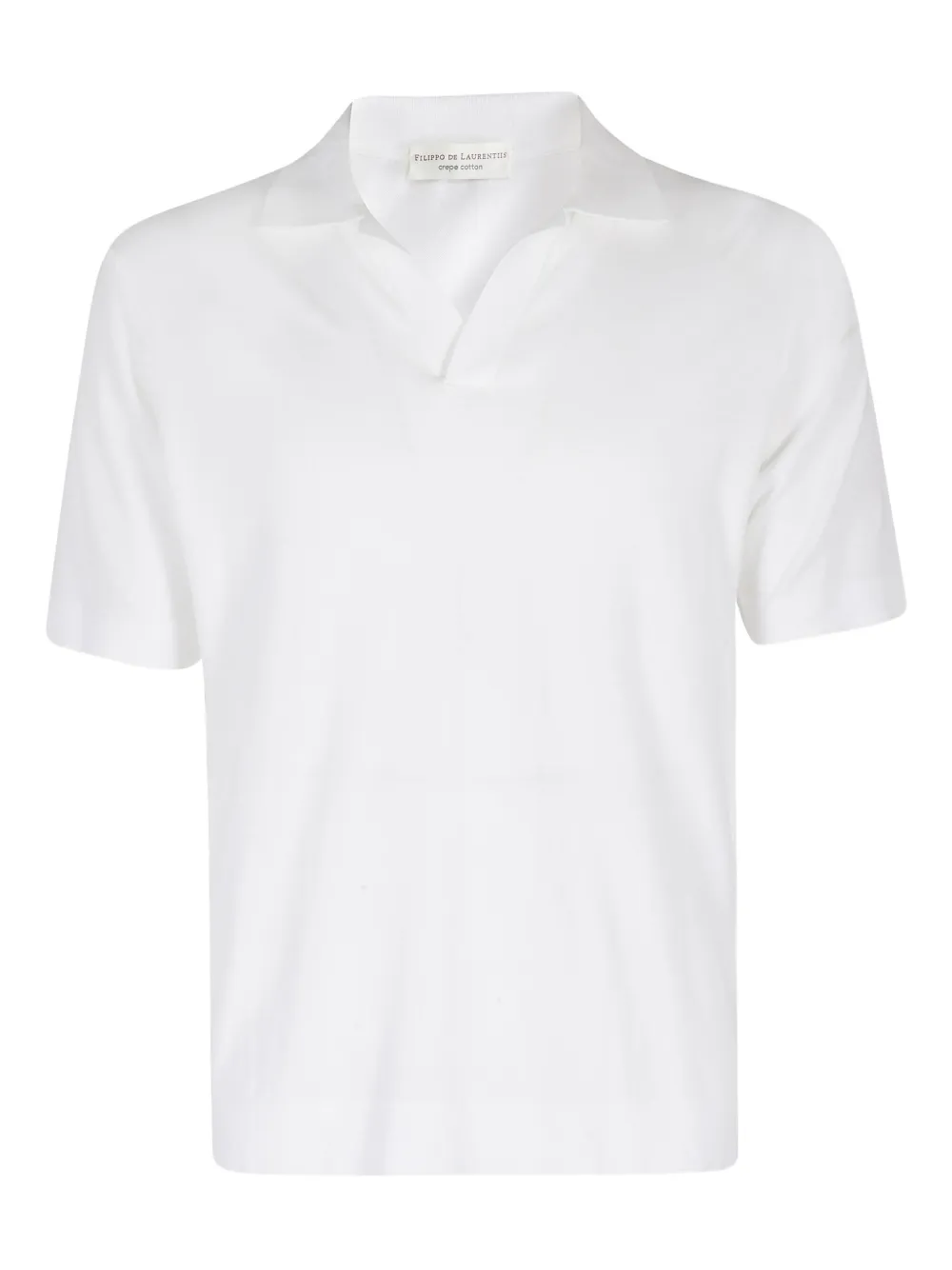 

Топ с воротником-поло и короткими рукавами Filippo De Laurentiis, белый