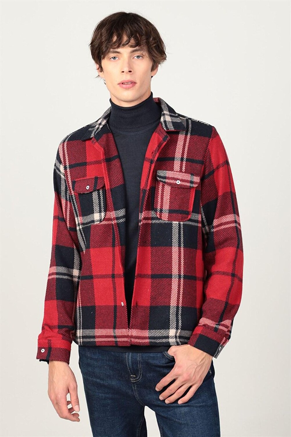

Зимняя мужская красочная рубашка Slim Fit Lumberjack TUDORS