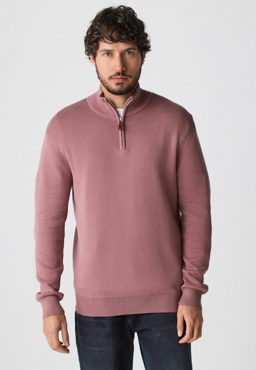 

Джемпер ZIP NECK REGULAR FIT Next, темно-розовый