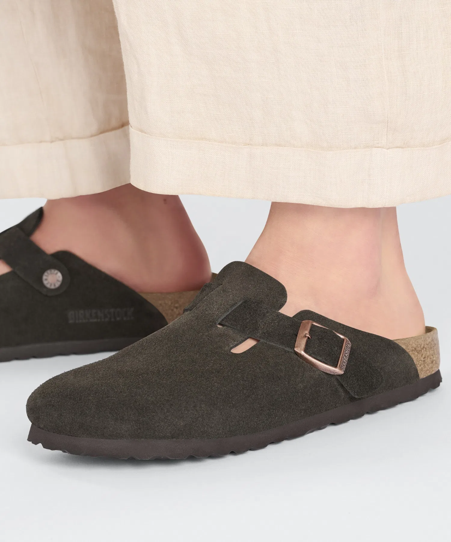 Унисекс сабо BIRKENSTOCK Boston из замши