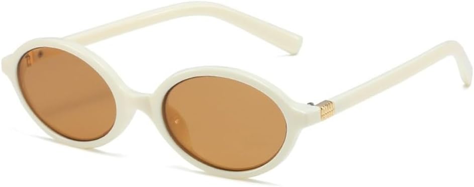 

Модные овальные простые солнцезащитные очки с литературным дизайном для женщин, ретро-стиль, маленькая оправа, очки для поездок на работу, солнцезащитные очки для путешествий, защита от ультрафиолета UV400 UJNHGQ, Beige Tea