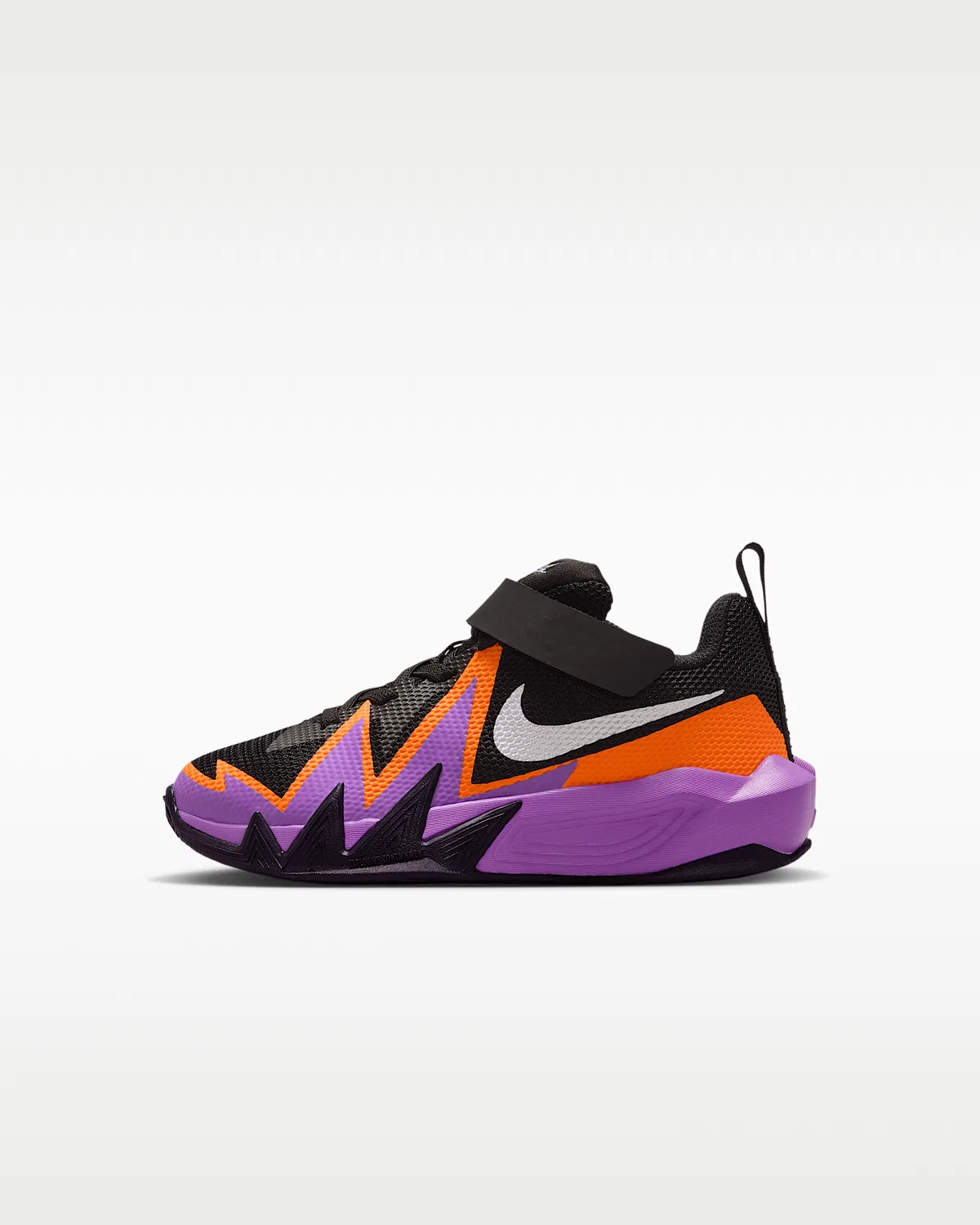 Кроссовки баскетбольные Nike S.T. Dynamite для маленьких детей, Black/Bright Violet/Total Orange/Metallic Silver
