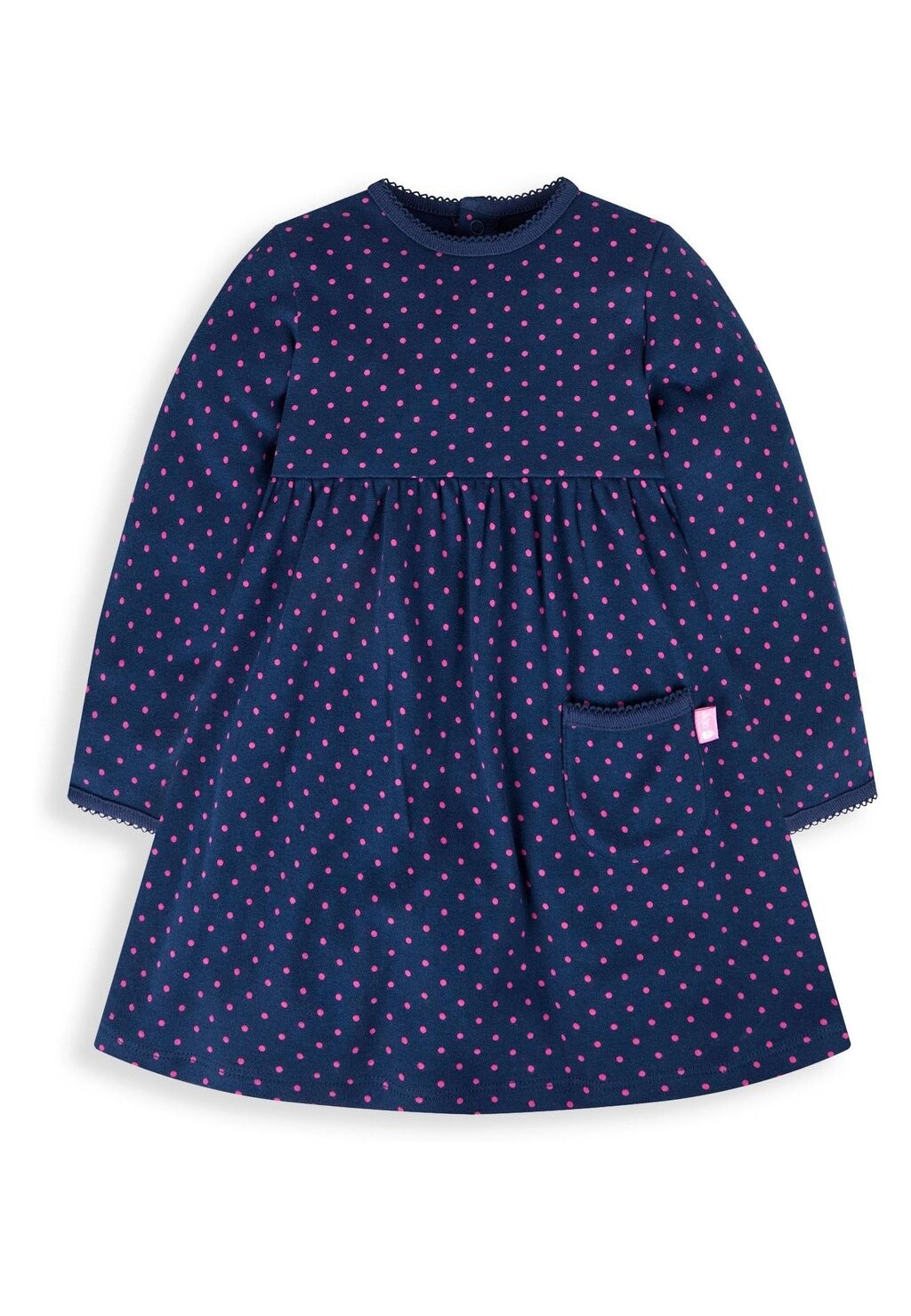 

Трикотажное платье SPOT CLASSIC JoJo Maman Bébé, цвет navy fuchsia spot