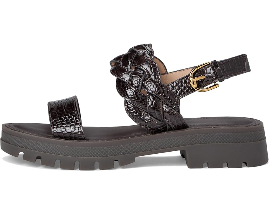 Туфли Cole Haan Cressida Lug Sandal, цвет Dark Chocolate Croc Print Leather — фото 4