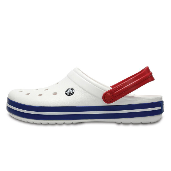 

Тапочки крокодил белый/синий джинсовый Crocs