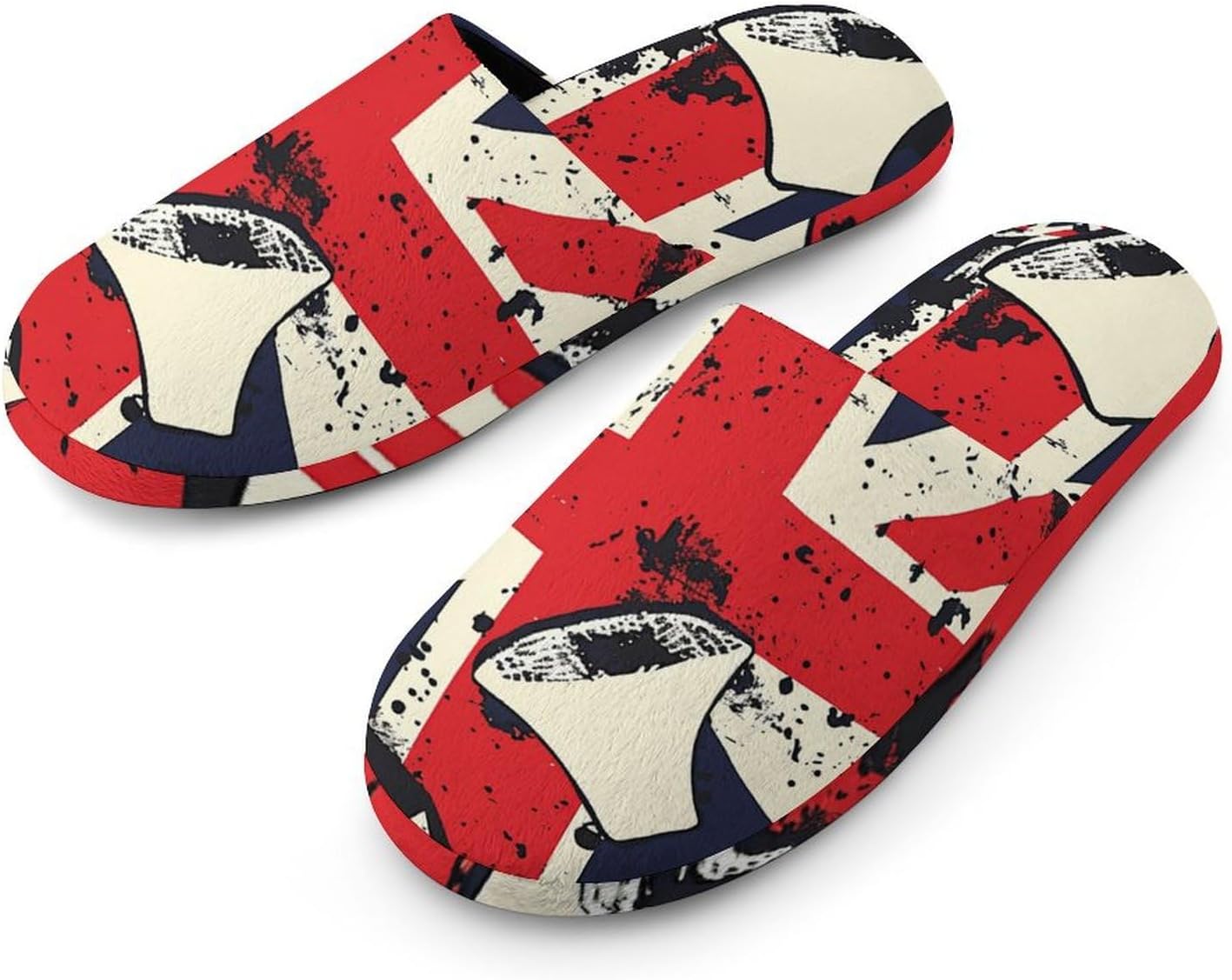 

Женские тапочки с британским флагом, зимние домашние тапочки-клоуны, мягкие тапочки на слипоне Wauoemy, Style-7