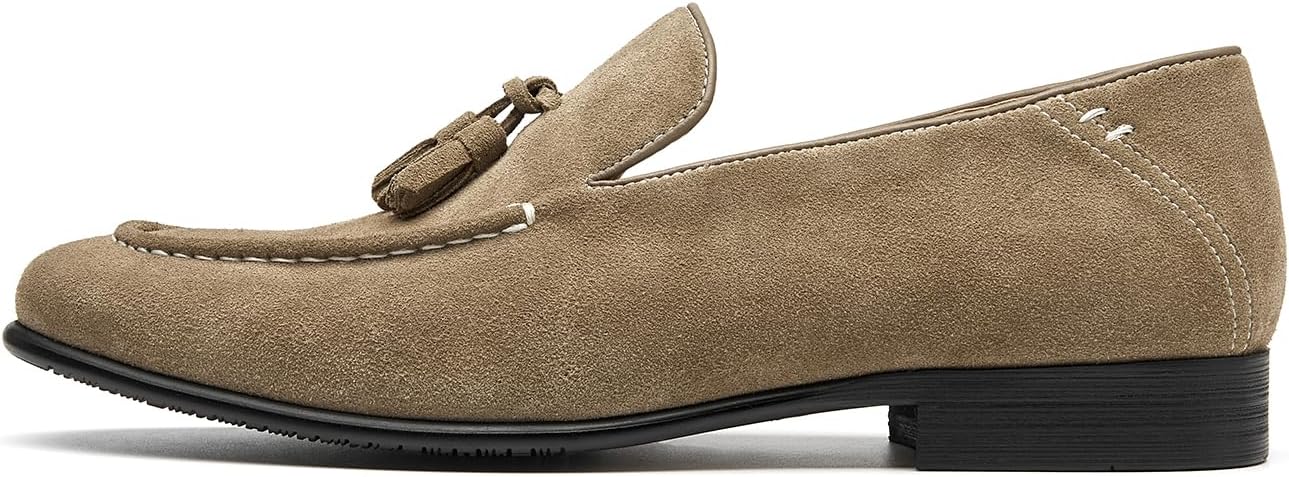 

Мужские лоферы BEAU TODAY, из натуральной замши, легкие слипоны, мужские плоские мокасины, повседневные пенни-лоферы, Apricot