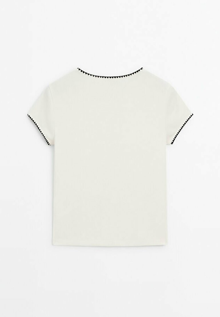 

Принт на футболке SHORT SLEEVE Massimo Dutti, белый