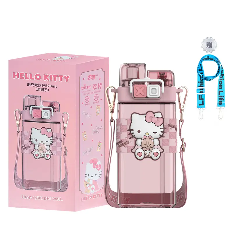 

Hello Kitty Ugly Fish Hantong соломенные стаканы 520 мл Sanrio, розовый