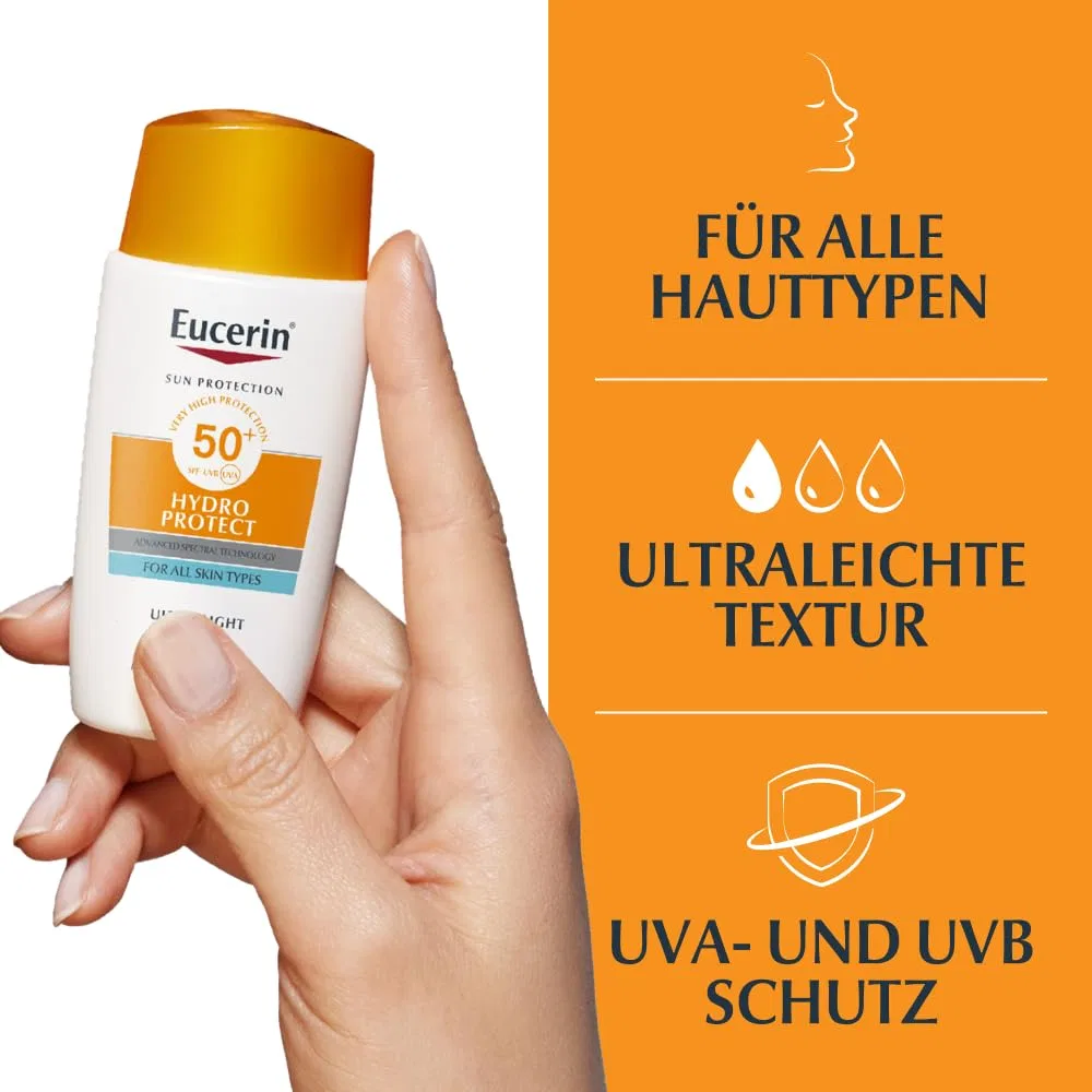 Солнцезащитный флюид для лица «Sun Face Hydro Protect Ultralight SPF 50+» от Eucerin Eucerin — фото 3