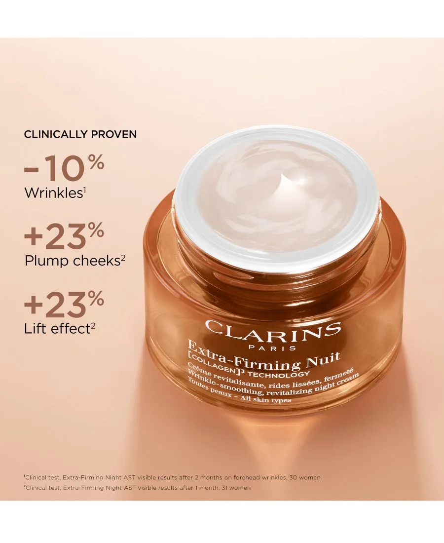 Clarins Сменный блок увлажняющего ночного крема для усиления контуров лица, 1,7 унции — фото 3