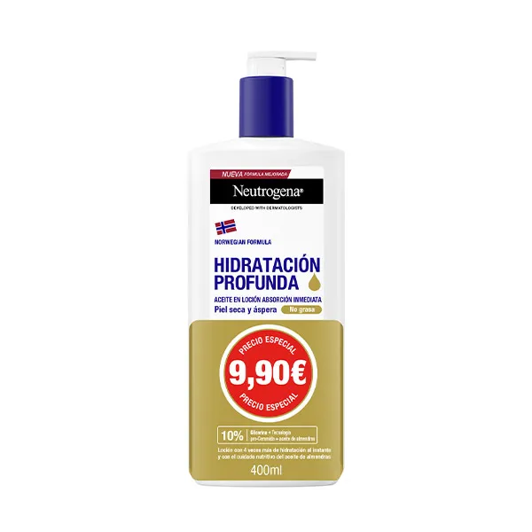 

Лосьон мгновенного впитывания Aceite Hidratación Profunda Neutrogena, 400 ml