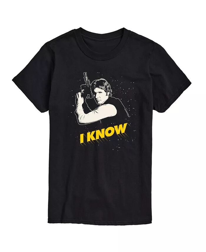 

Мужская футболка с коротким рукавом Star Wars I Know AIRWAVES, черный