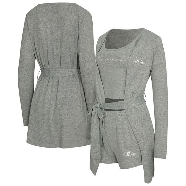 

Женский комплект concepts sport heather gray baltimore ravens rigor: топ, шорты и халат Unbranded