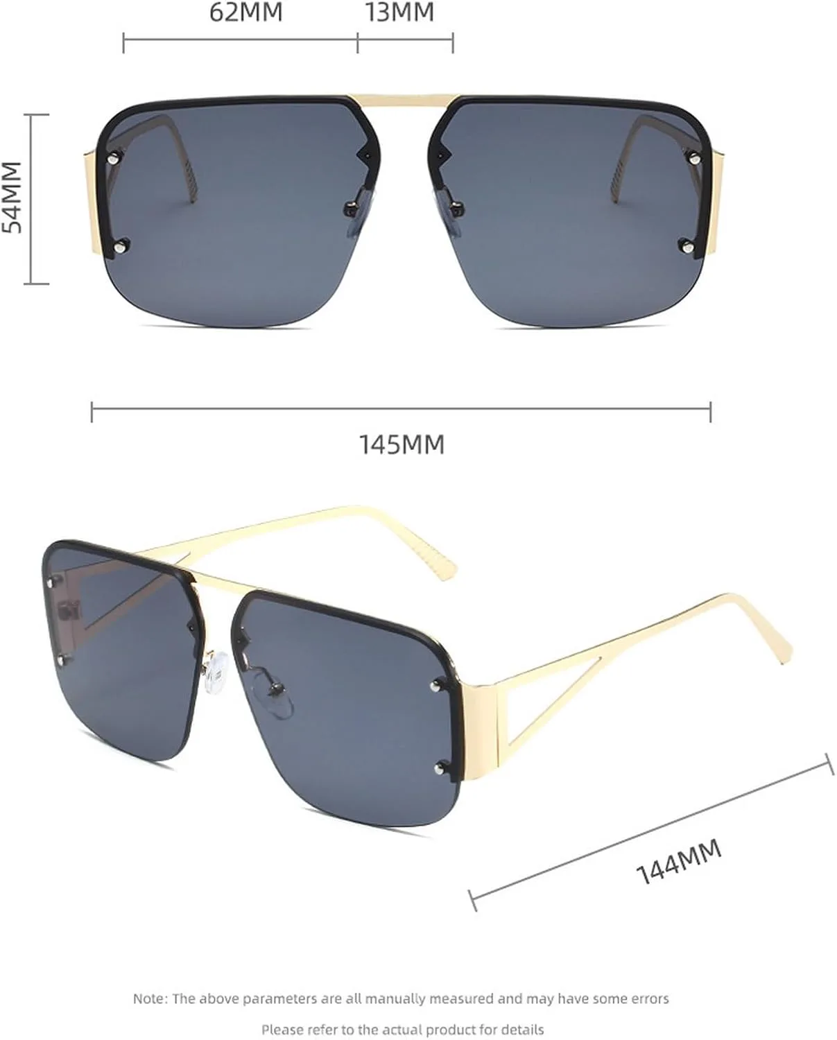 

Laureles Модные квадратные солнцезащитные очки для женщин, очки-пилот для мужчин, металлические оправы, очки для вождения, путешествий и активного отдыха, Clear