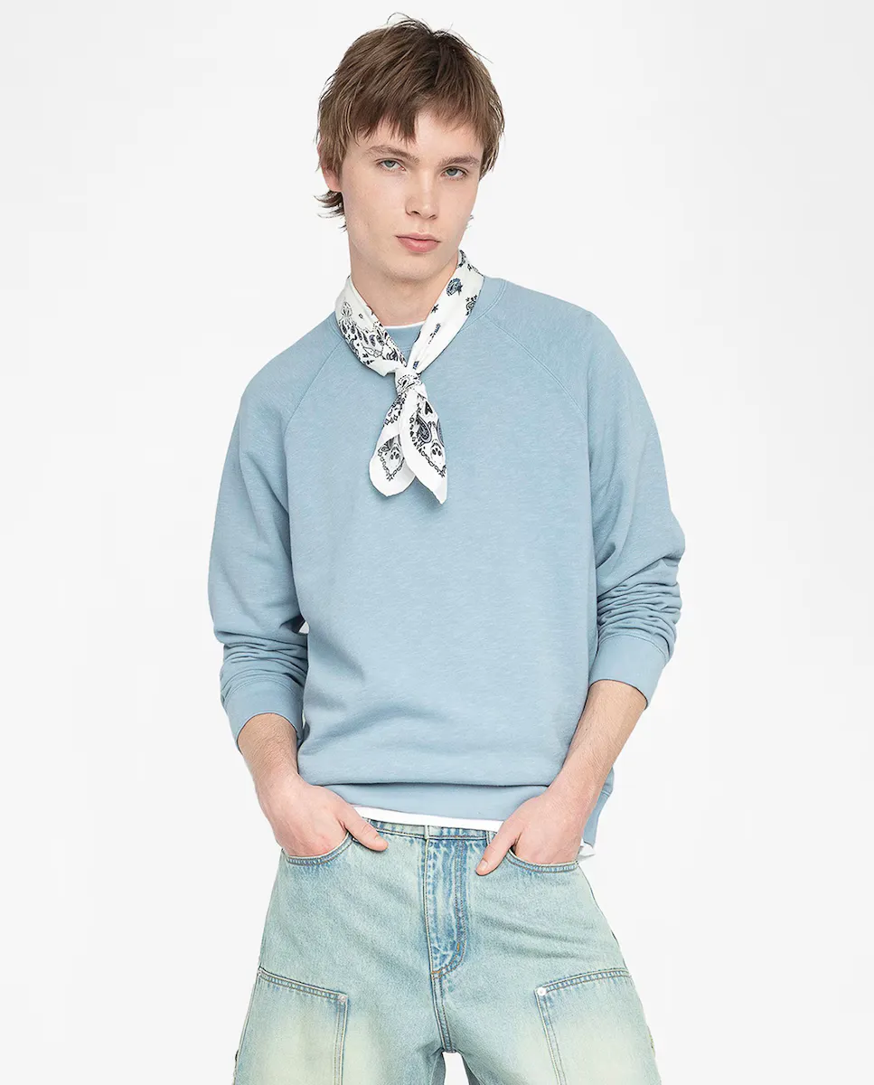 

Мужская худи Uppy с длинными рукавами Zadig & Voltaire, светло-голубой
