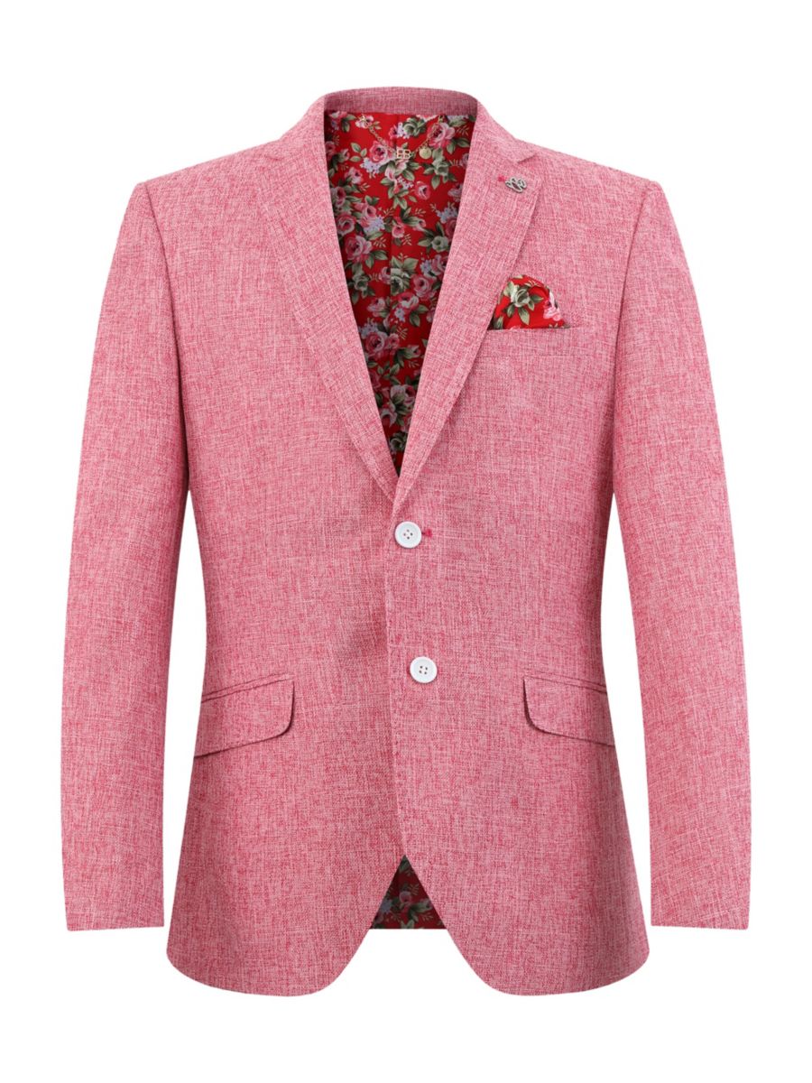 

Спортивное пальто Slim Fit Crosshatch Elie Balleh, розовый