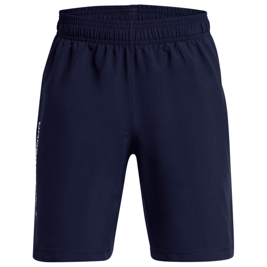 

Шорты Under Armour Kid's Woven Wordmark, цвет Midnight Navy