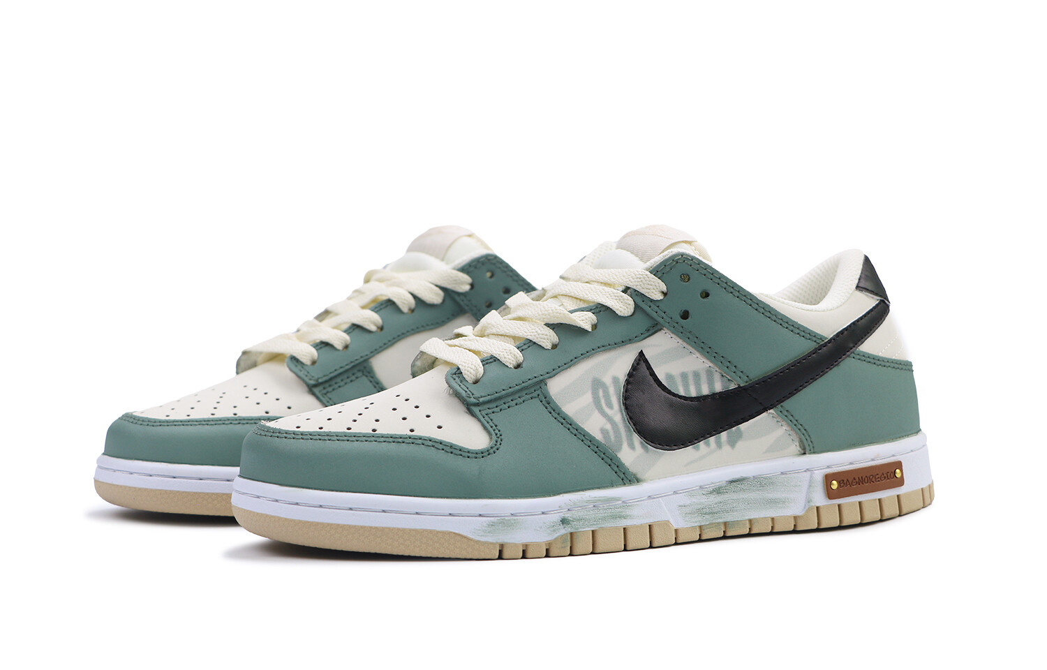 

Мужские кроссовки для скейтбординга Nike Dunk, White/Green