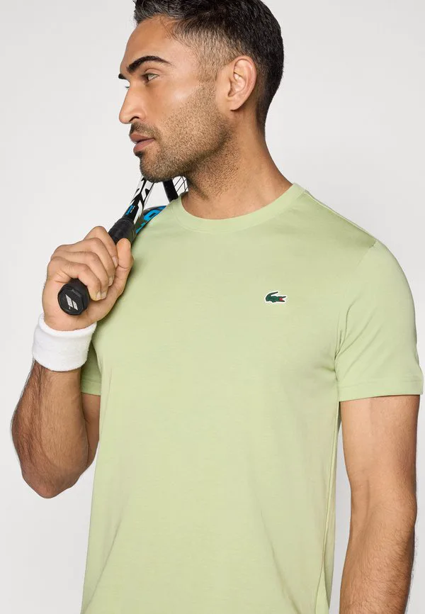 Спортивная футболка double croc Lacoste Sport, Birch/Lambs Lettuce — фото 4