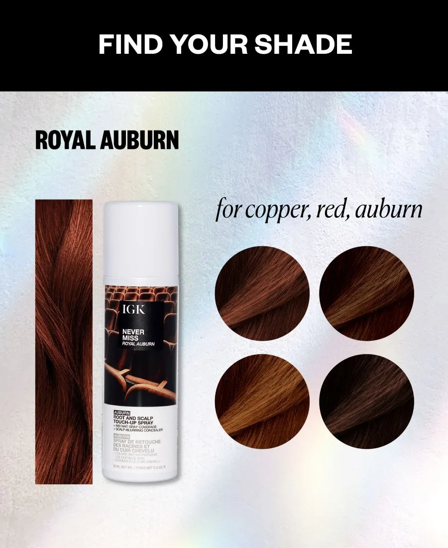 Спрей для подкрашивания корней и кожи головы Never Miss Royal Auburn IGK Hair, auburn — фото 3