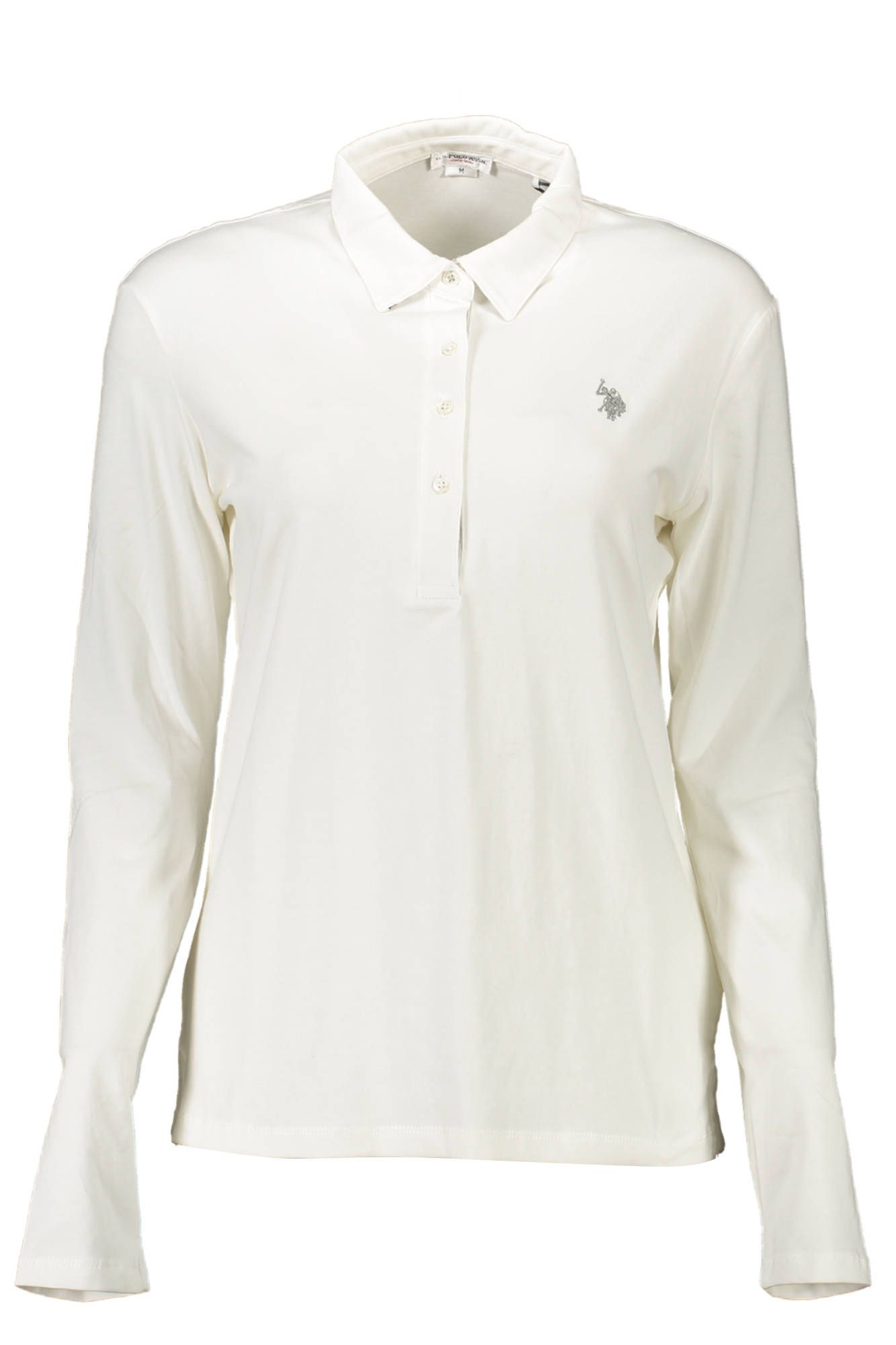 

Белая хлопковая женская рубашка поло U.S. Polo Assn.