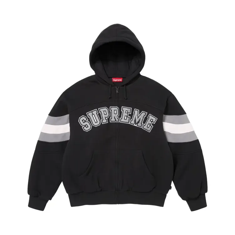 Толстовка Supreme с капюшоном на молнии, черная