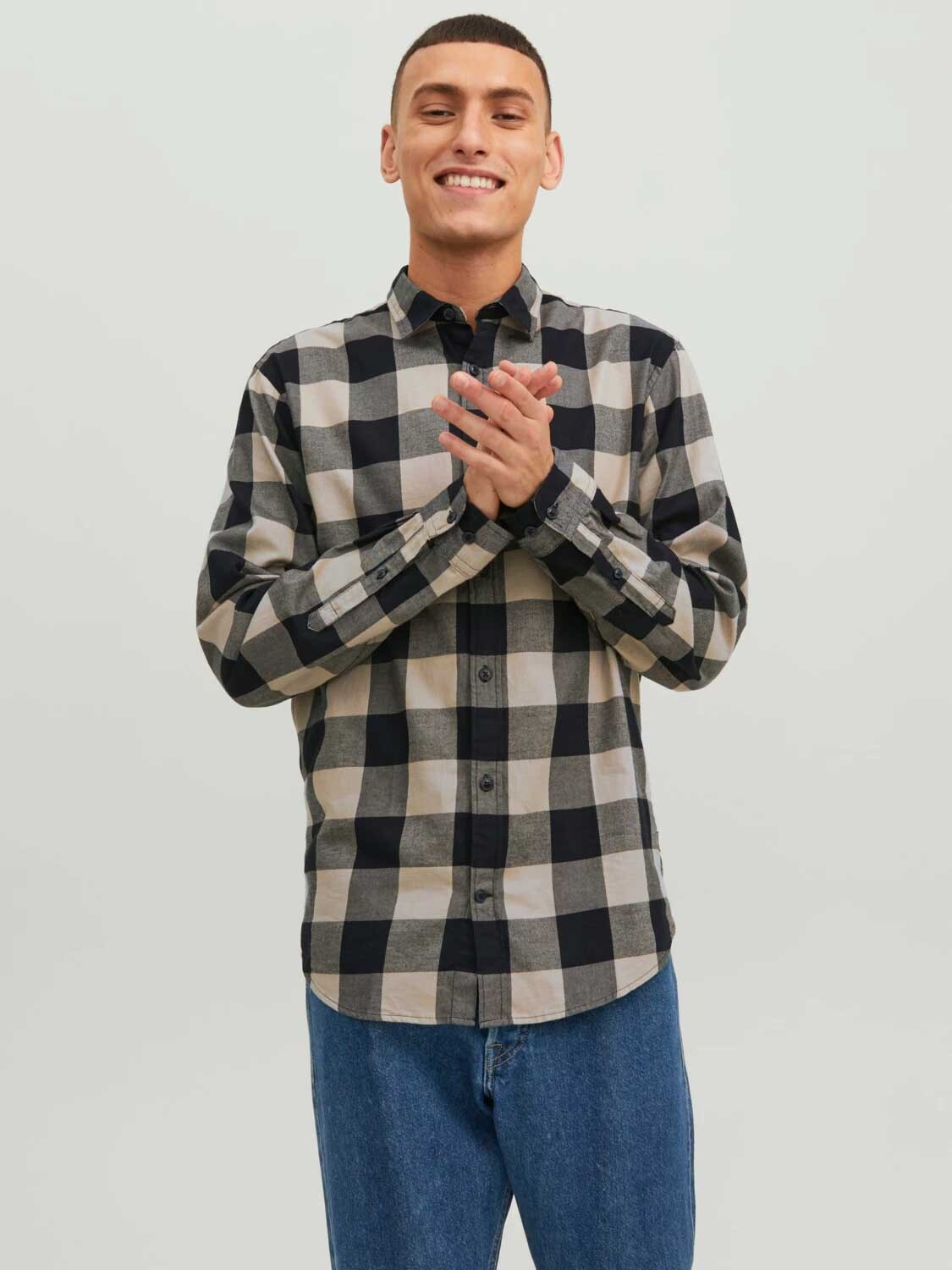 

Рубашка Jack & Jones GINGHAM TWILL, черный