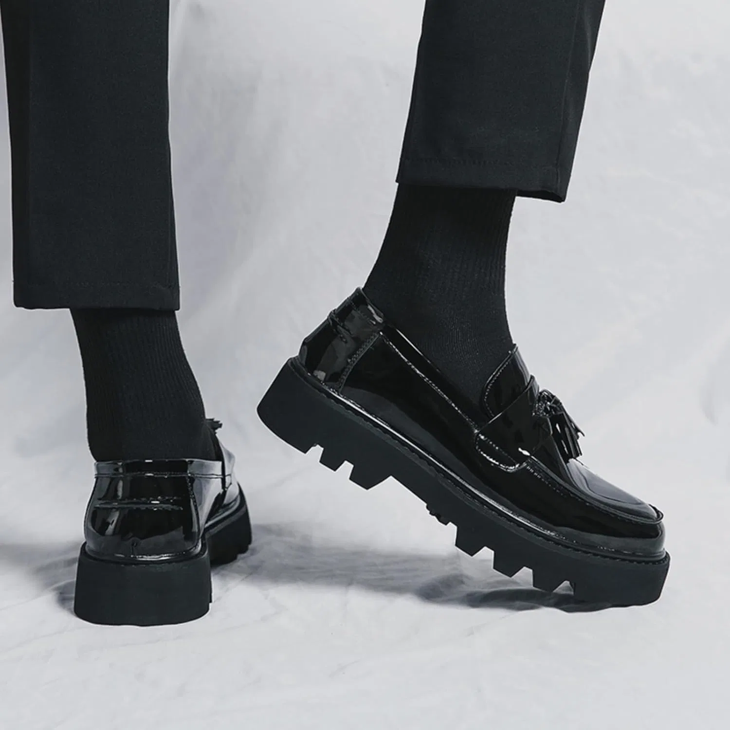 Лоферы мужские Loafers, N4-black Aokisx — фото 3