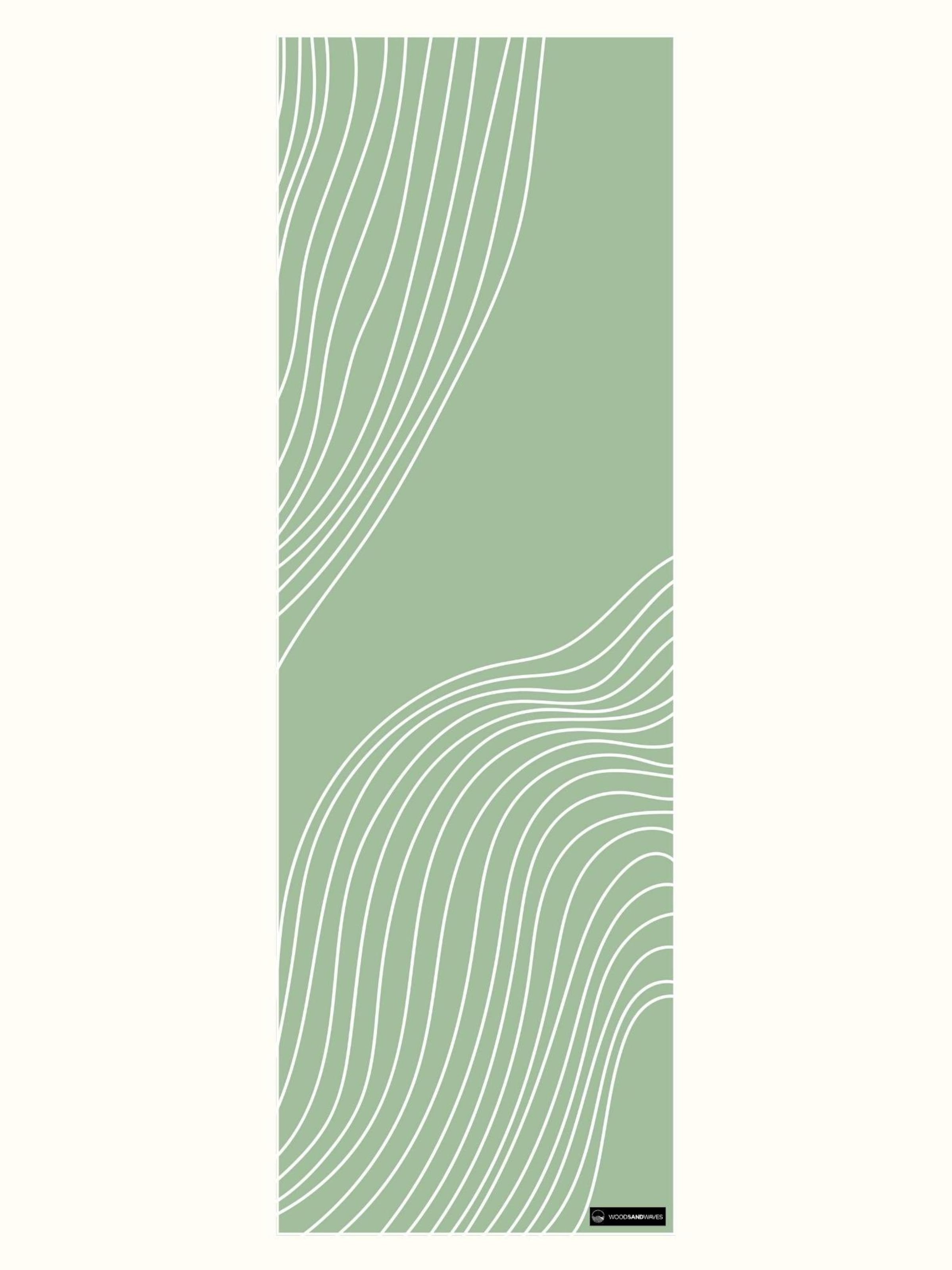 

Woodsandwaves Коврик 'Waves of Zen' в светло-зеленом цвете