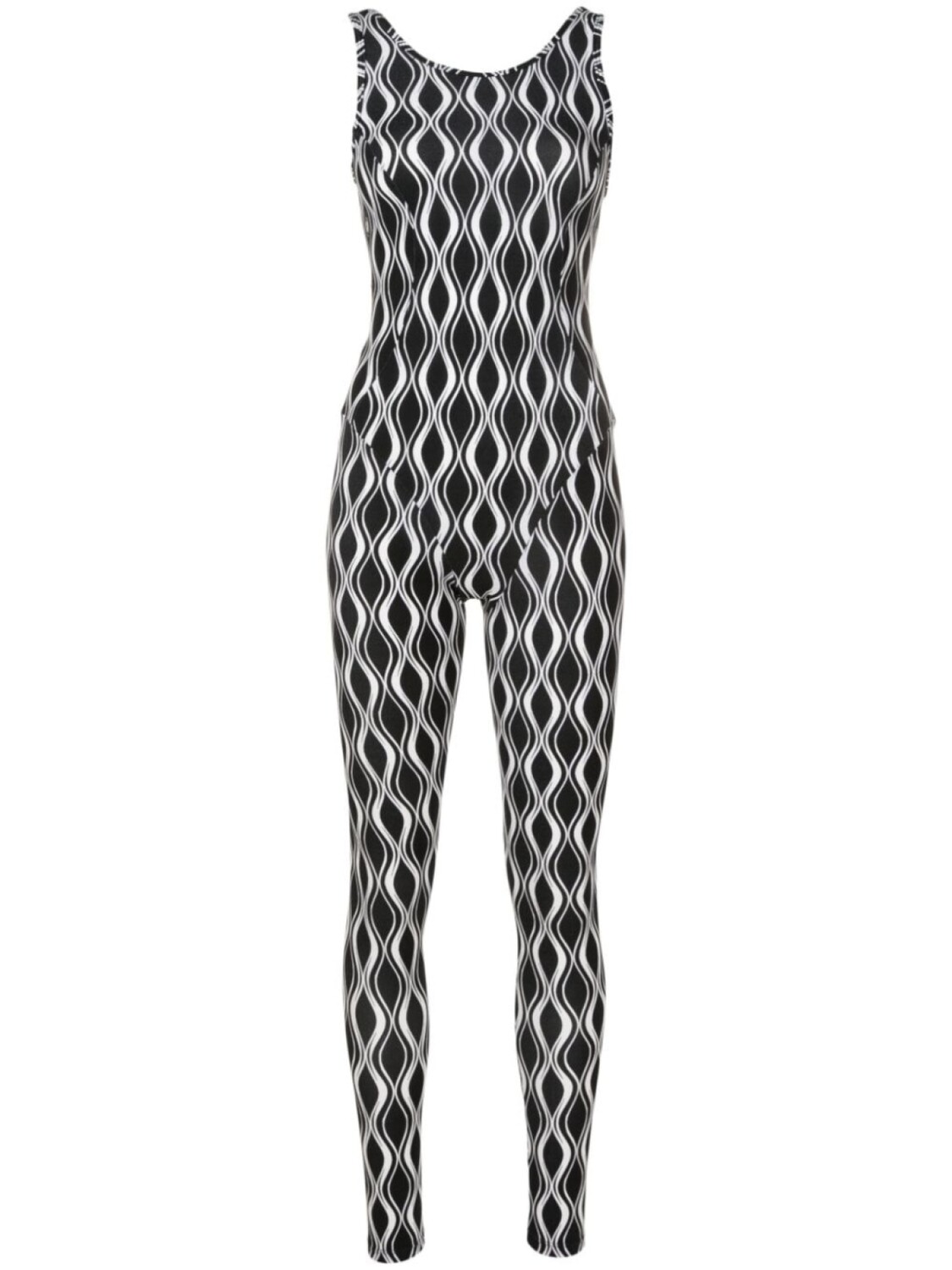 

Amir Slama graphic-print cut-out jumpsuit, черный