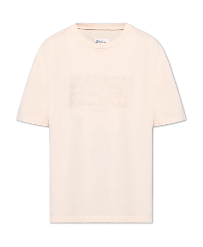 

Футболка с логотипом Maison Margiela, бежевый