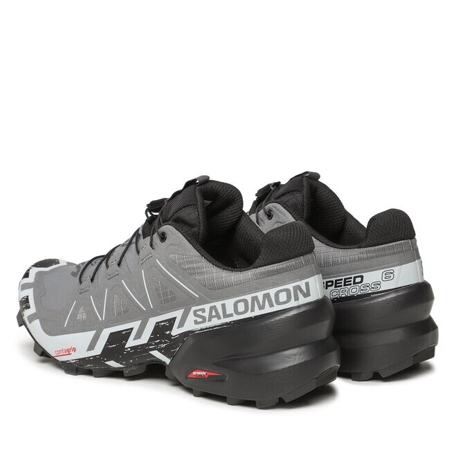 Кроссовки Salomon Speedcross 6 L41738000 Quiet Shade/Black/Pearl Blue, серый — фото 3