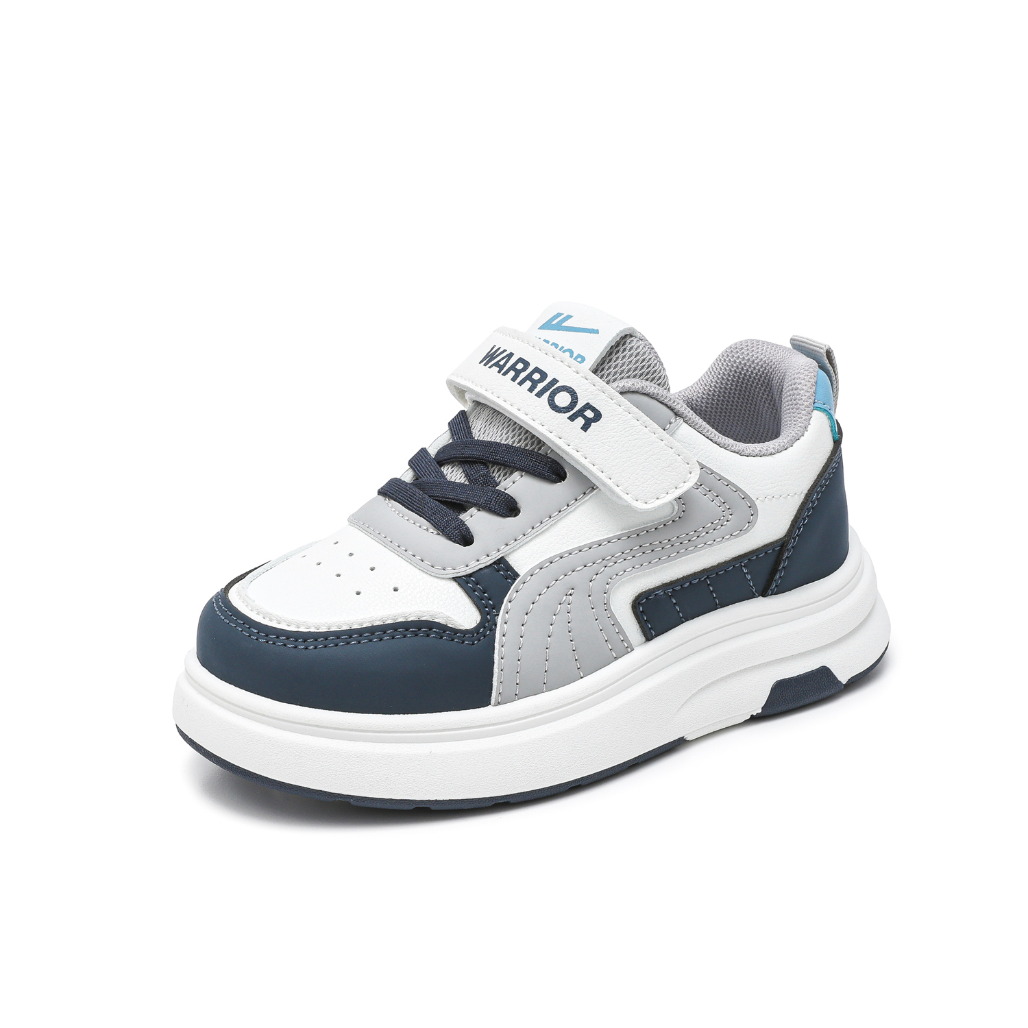 

Кроссовки Boys Shoes Lightweight Cushioning Low top Skateboard Kids' WARRIOR, белый/синий/серый