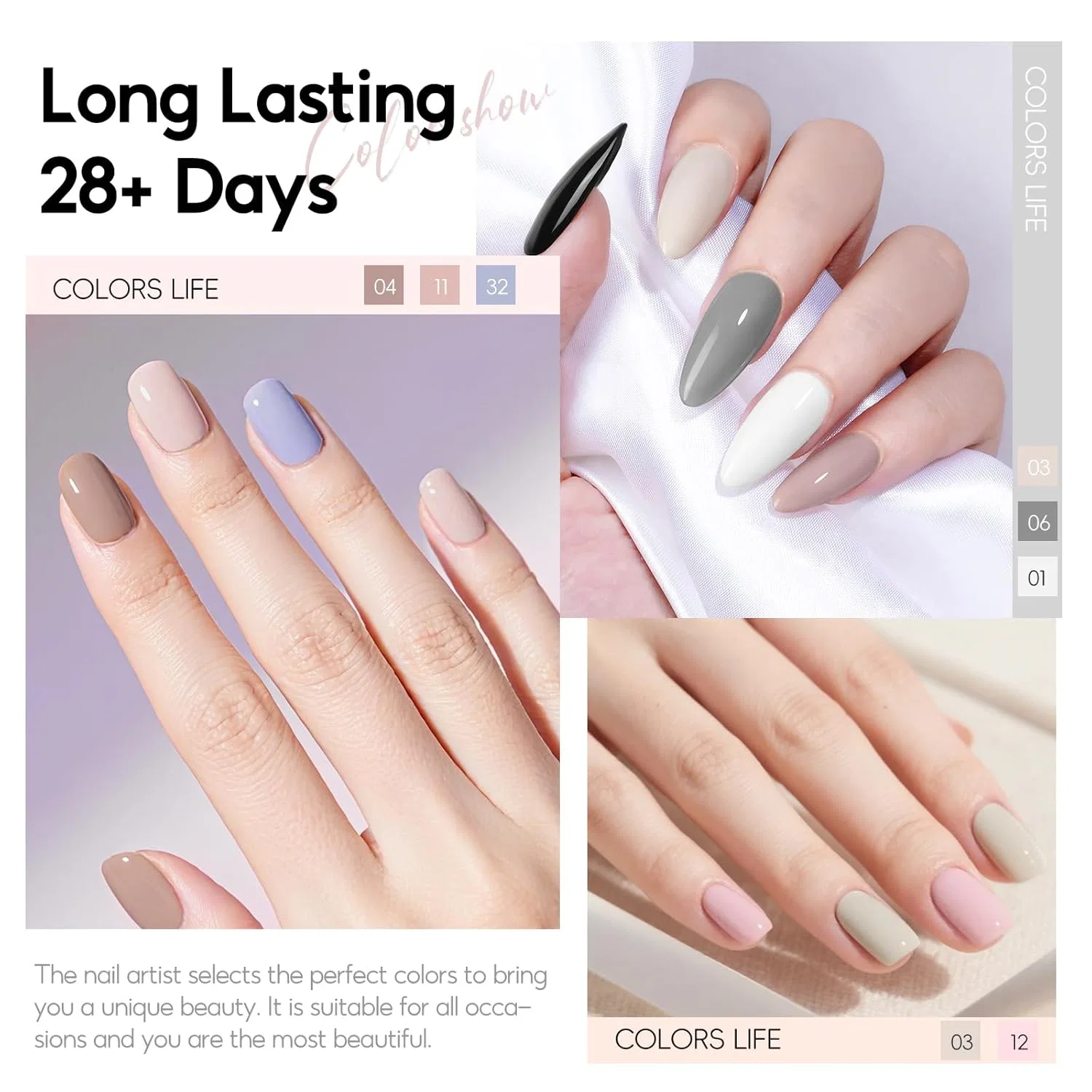 Набор УФ-гель-лаков для ногтей из 40 предметов Peacecolor Peacecolor, Warm Tones 35 Colors — фото 3