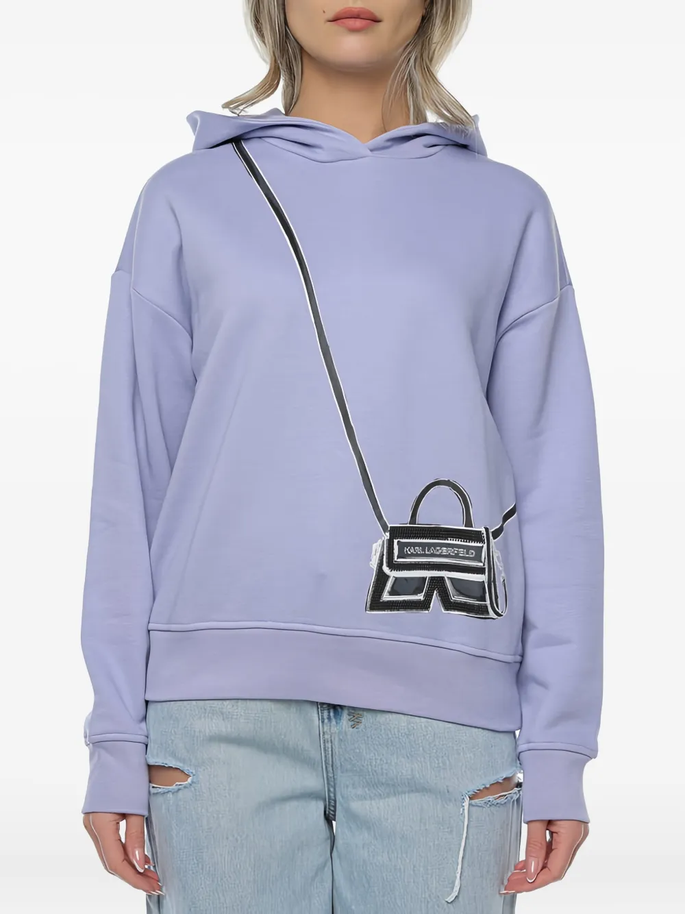 

Толстовка с капюшоном K Bag Karl Lagerfeld, фиолетовый