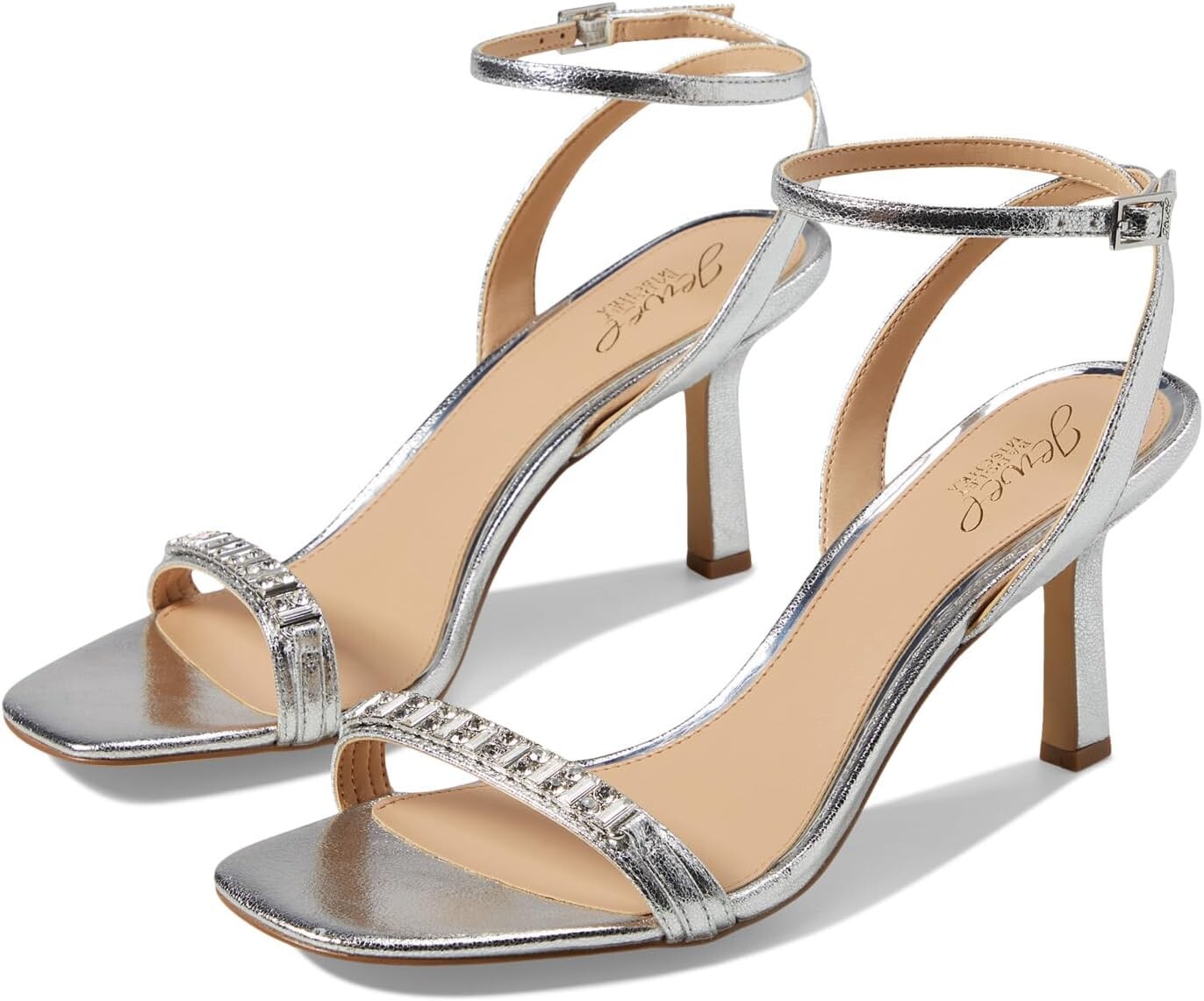 

Босоножки Veronika Jewel Badgley Mischka, цвет Silver Textile