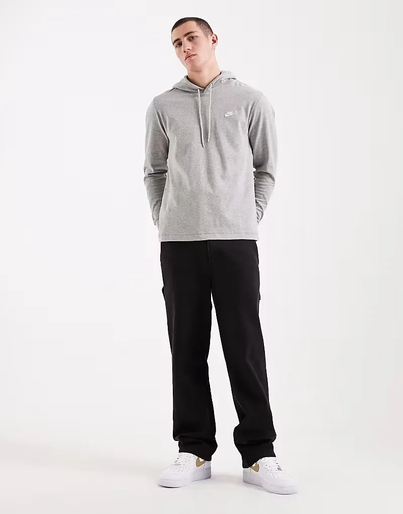 Вязаная толстовка Nike Club серого цвета — фото 2
