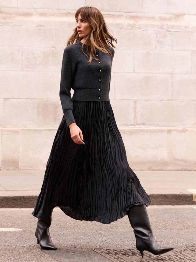 

Многослойное миди-платье из хлопковой смеси Mint Velvet